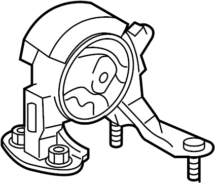 View 1237137411 Automatic Transmission Mount (Rear) Full-Sized Product Image