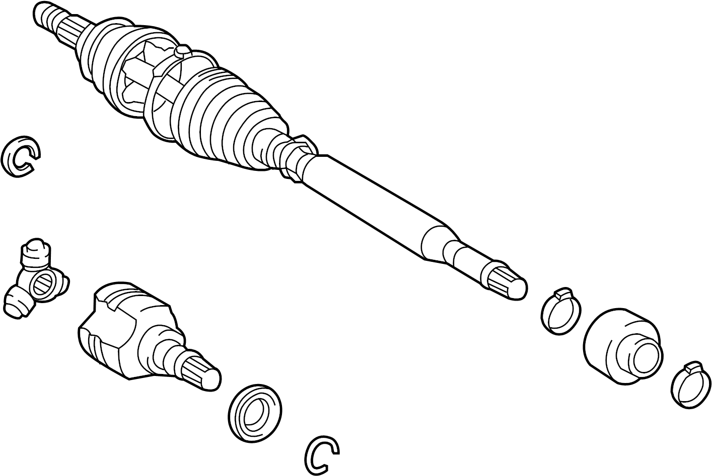 View 4342012700 CV Axle Assembly (Front) Full-Sized Product Image