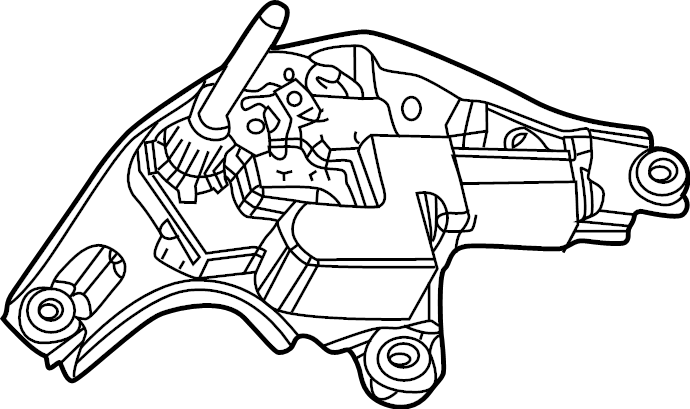 View 8513012A40 Back Glass Wiper Motor (Rear) Full-Sized Product Image