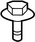 View 9008011209 Bolt. Screw. Bracket.  Full-Sized Product Image