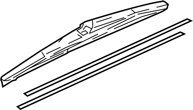 View 85242F4010 Back Glass Wiper Blade (Rear) Full-Sized Product Image