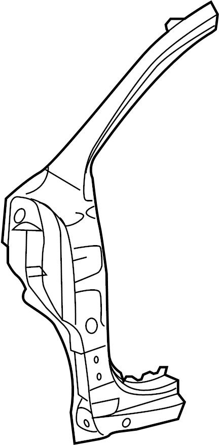 View 6113152270 PILLAR, FRONT BODY, UPPER OUTER RH Full-Sized Product Image