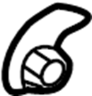 View 90179A0004 NUT. Arm. Rod. Strut. Trailing.  Full-Sized Product Image