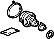 View 044380E010 CV Joint Boot Kit (Front) Full-Sized Product Image