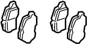 View 044650E010 Disc Brake Pad Set (Front) Full-Sized Product Image