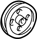 View 4431128110 Power Steering Pump Pulley Full-Sized Product Image
