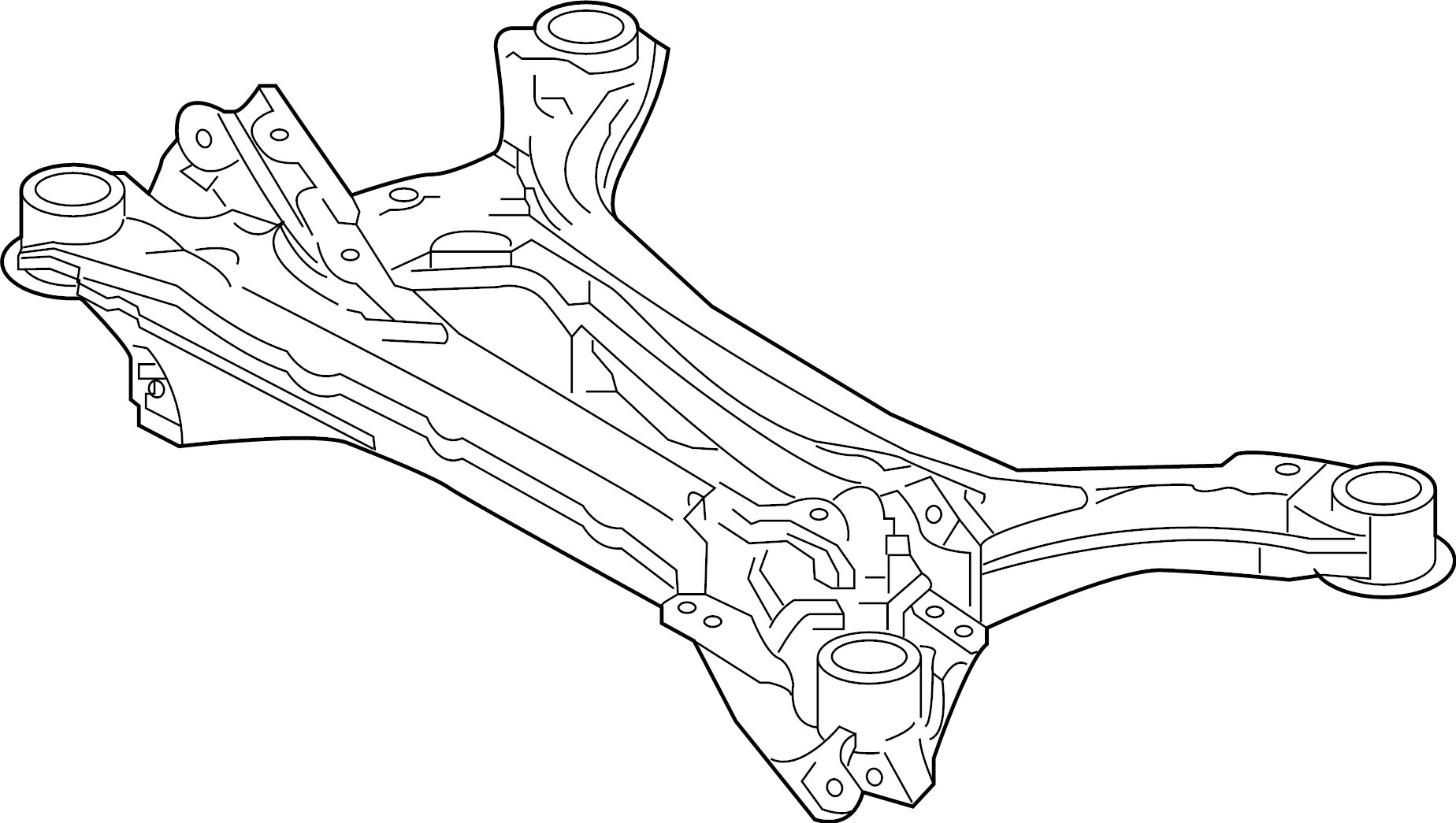 View 5120606130 Suspension Subframe Crossmember (Rear) Full-Sized Product Image