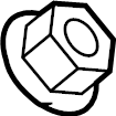 View 90182A0012 Back Glass Wiper Arm Nut Full-Sized Product Image