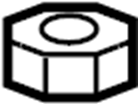 View 90171A0005 Nut. Arm. Castle. Control. Ball. (Front, Upper, Lower) Full-Sized Product Image