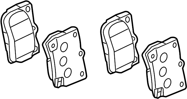 View 0446622190 Disc Brake Pad Set (Rear) Full-Sized Product Image