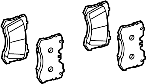 View 044650W110 Disc Brake Pad Set (Front) Full-Sized Product Image