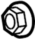 View 90178A0044 Bumper Impact Bar Nut Full-Sized Product Image