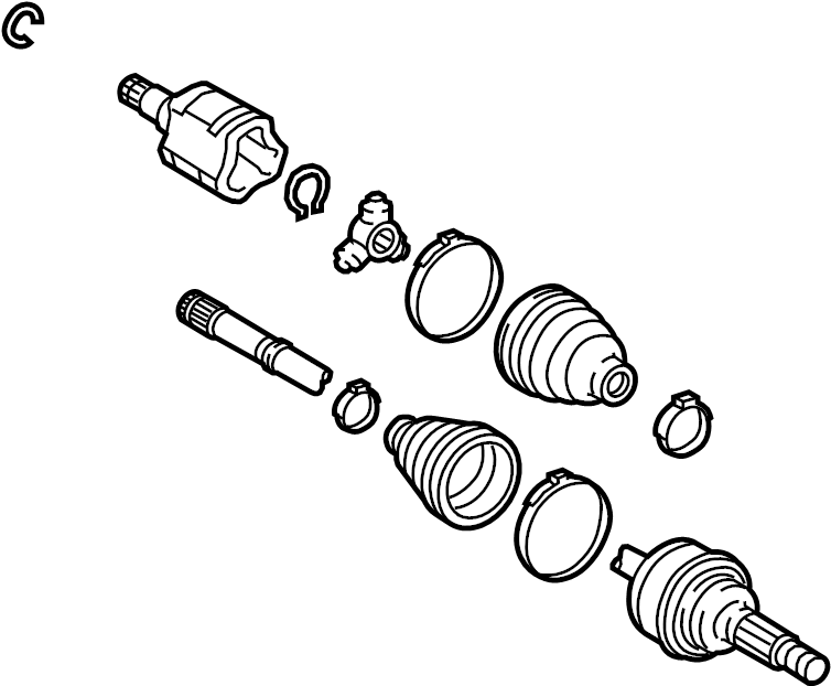 View 423400E060 CV Axle Assembly (Rear) Full-Sized Product Image
