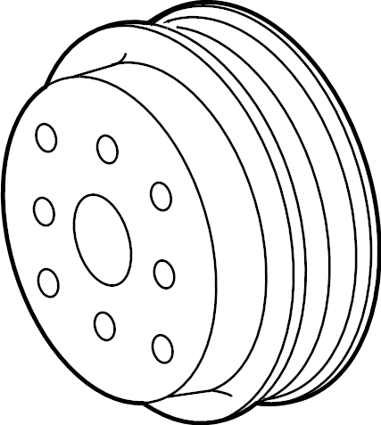 View 161730P011 Engine Water Pump Pulley Full-Sized Product Image