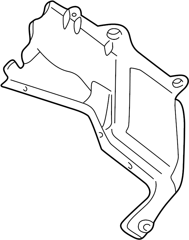 View 1C0825245E Radiator Support Splash Shield Full-Sized Product Image