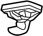 View 1K0857561BPX7 Sun Visor Holder Full-Sized Product Image