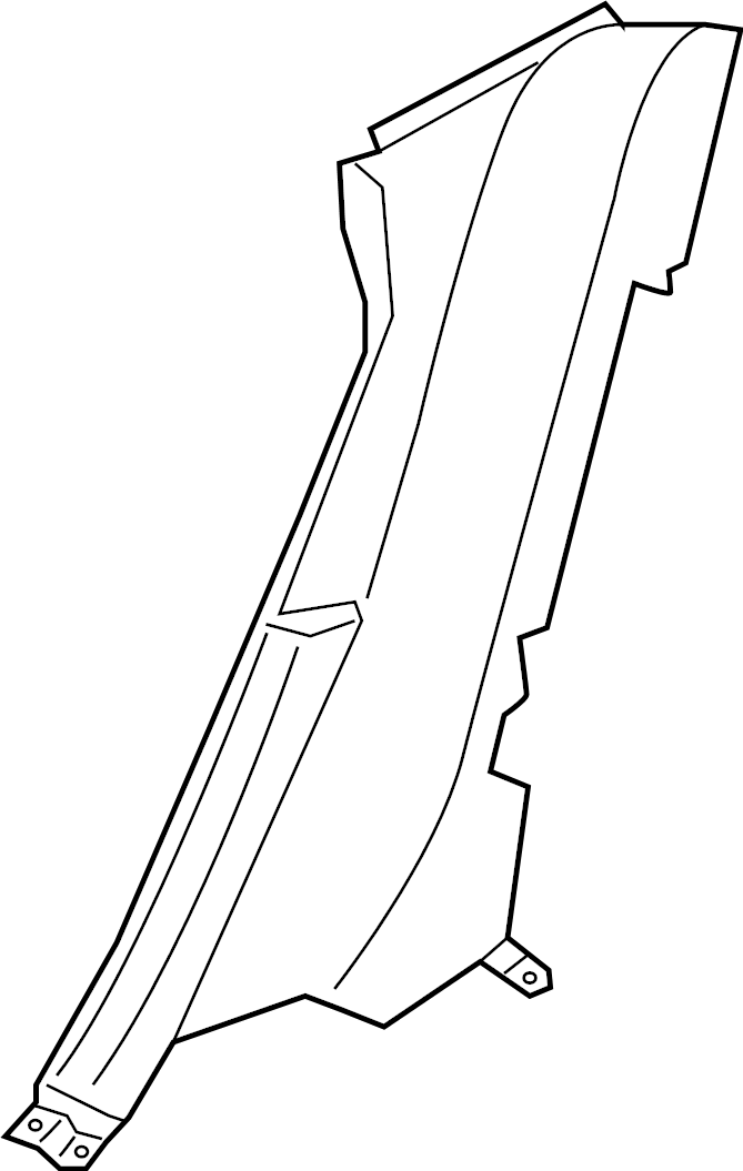 View 3G8867766KNL Interior Quarter Panel Trim Panel (Rear, Lower) Full-Sized Product Image