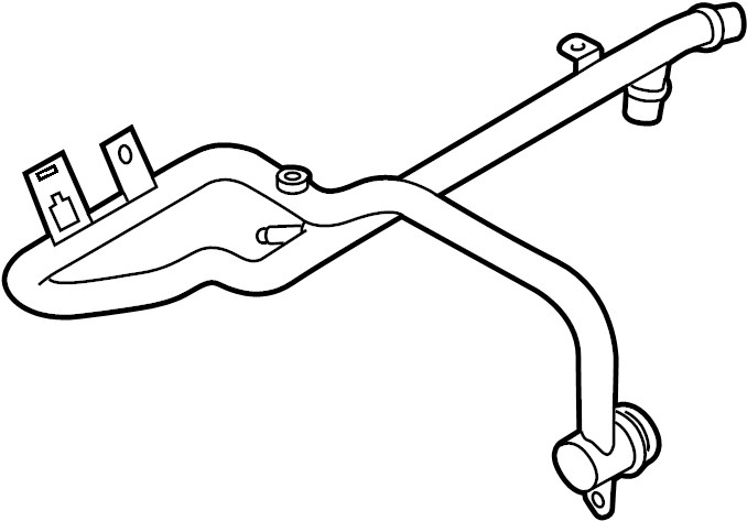 View 059121075CK Engine Coolant Pipe (Front, Lower) Full-Sized Product Image