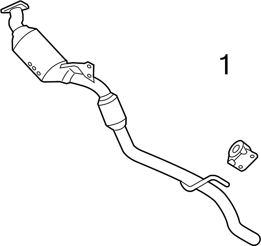 View 7L6253144B Bracket. Pipe. (Front, Rear) Full-Sized Product Image