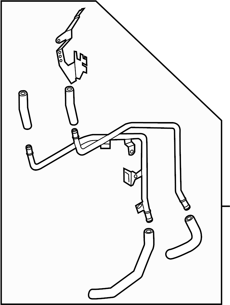 View 7P6131552G Diesel Exhaust Fluid (DEF) Tank Drain Line. Pressure line.  Full-Sized Product Image