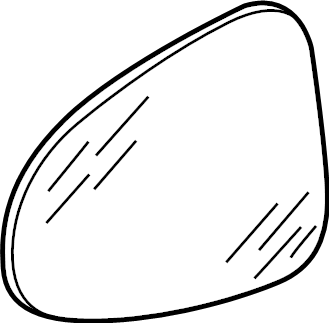 View 7P6857521 Door Mirror Glass Full-Sized Product Image