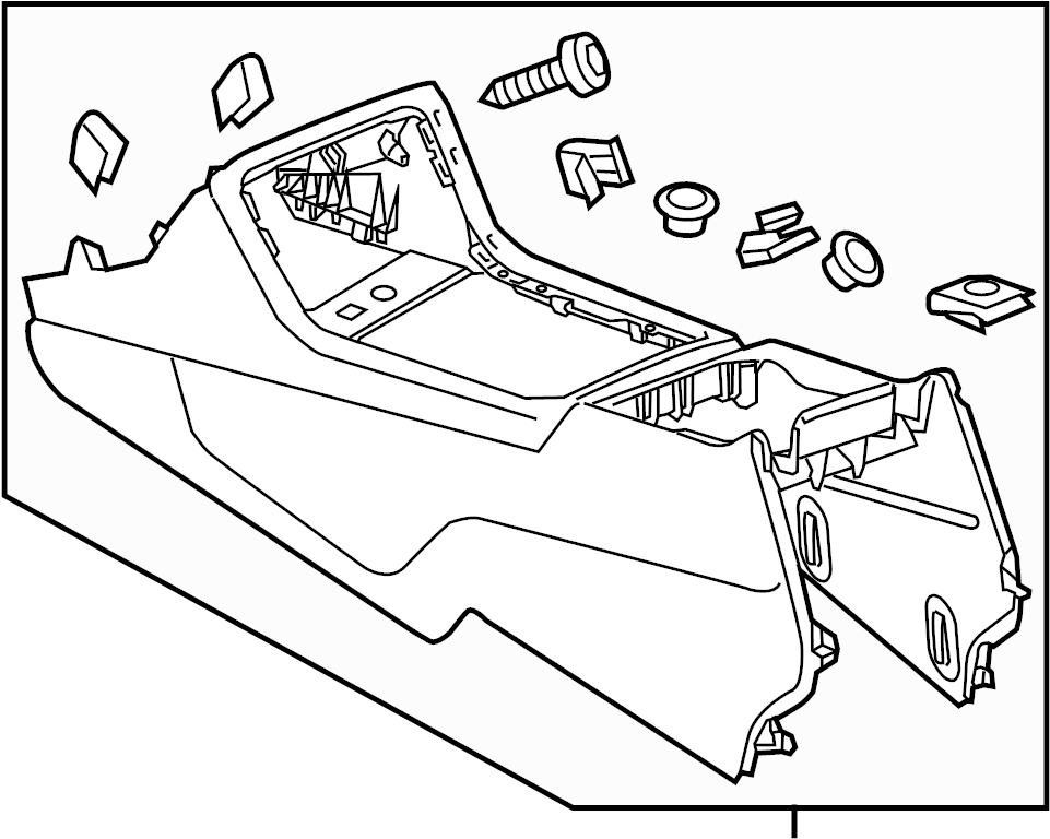 View 7P1863241B4A1 Center Console (Front) Full-Sized Product Image