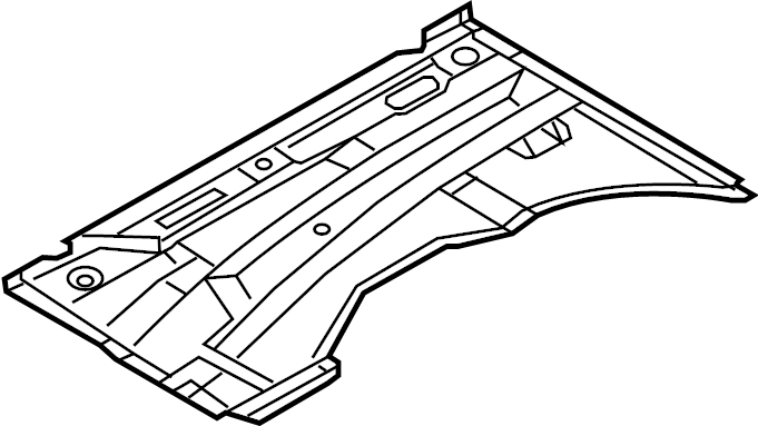 View 7P0803062 Floor. Pan. Connector plate. Front.  Full-Sized Product Image