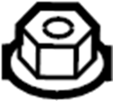View WHT000741 Seat Back Frame Nut.  Full-Sized Product Image