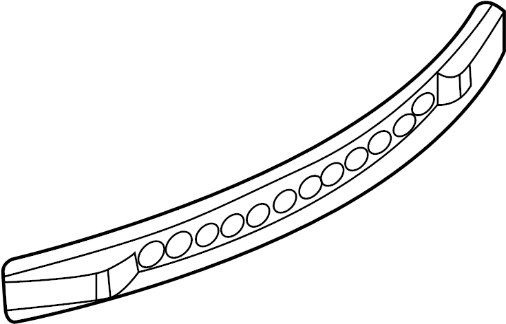 View 3B0807109B Bumper Impact Bar Full-Sized Product Image