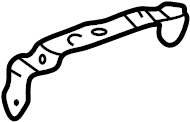 View 3B0857056C Reinforcement. Instrument Panel. Plate. Retainer. Steering Column Bracket. (Upper) Full-Sized Product Image
