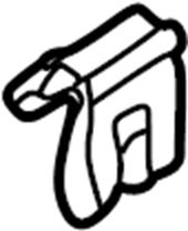 View 3B9867208 Trim. Panel. Clip. Quarter. Clamp. Body C - Pillar. (Upper) Full-Sized Product Image