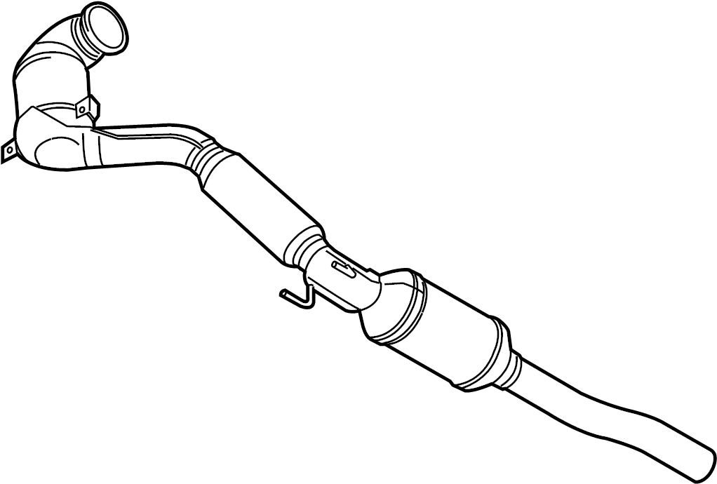 2014 Volkswagen Beetle Catalytic Converter (Front) 5C0254500T