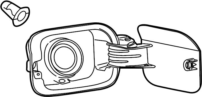 View 561809857FGRU Fuel Filler Door Full-Sized Product Image