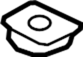 View 4H0881680BZA2 Seat back cover escutcheon.  Full-Sized Product Image