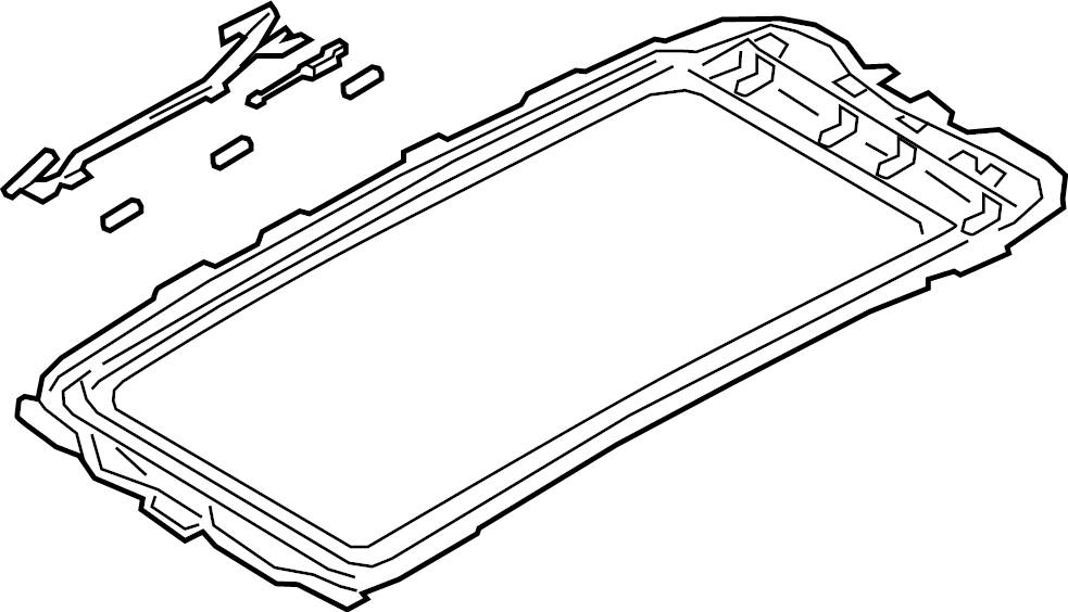 View 3CN877049 Sunroof Frame Full-Sized Product Image