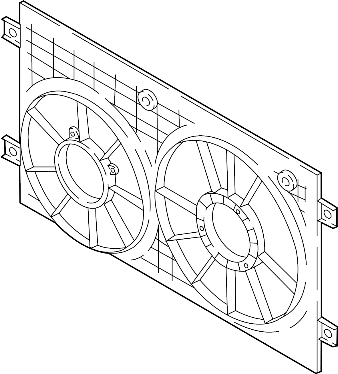 View 3QF121207 Engine Cooling Fan Shroud (Front) Full-Sized Product Image