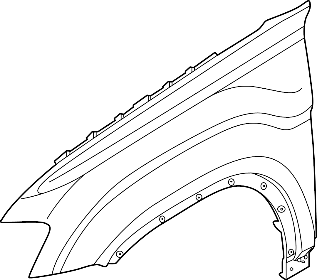View 3CM821021 Fender (Front) Full-Sized Product Image