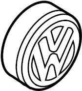 View 5G0601149ABJW Wheel Cap Full-Sized Product Image