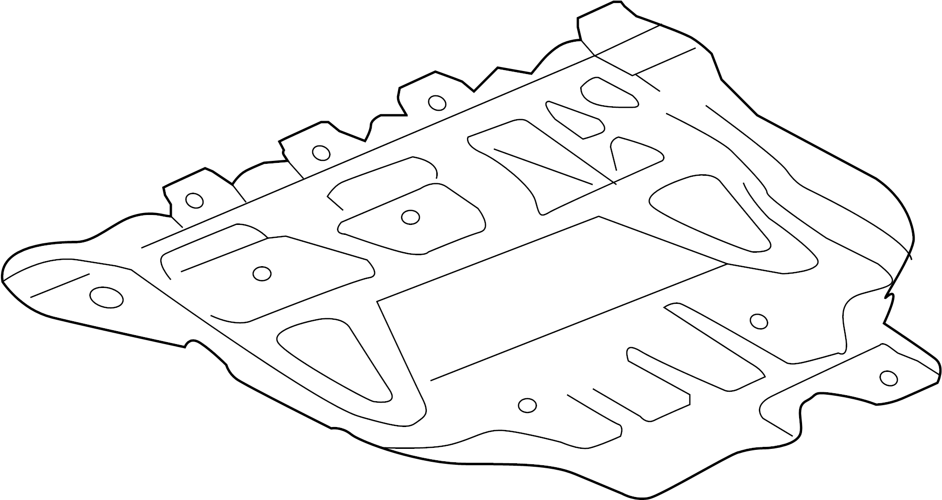 View 3Q0825236D Radiator Support Splash Shield (Front, Lower) Full-Sized Product Image