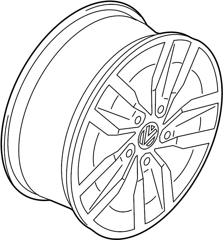 View 5G0601025BTFZZ Wheel Full-Sized Product Image