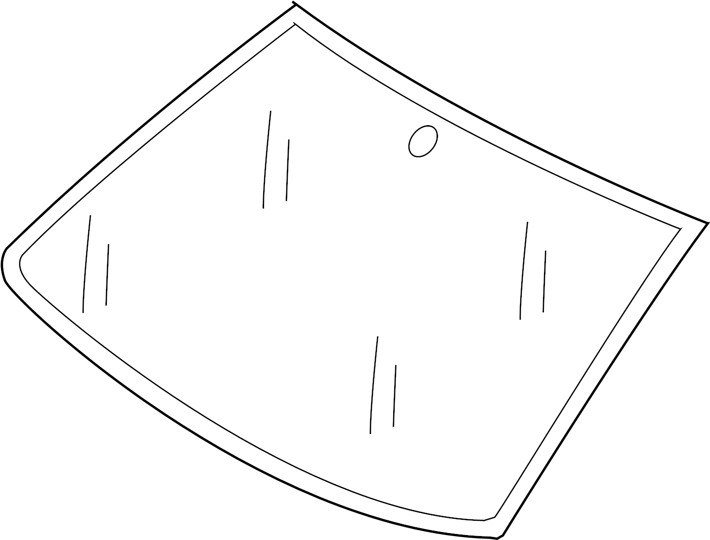 View 5GE845011DNVB WINDSHIELD. Mirror. GLASS.  Full-Sized Product Image