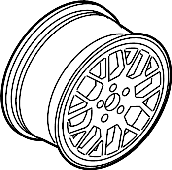 View 1J0601025AD091 Wheel Full-Sized Product Image