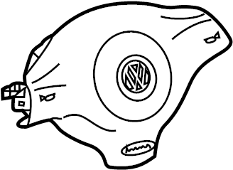 View 3B0880201BK4EC Driver air bag. Steering Wheel Air Bag.  Full-Sized Product Image