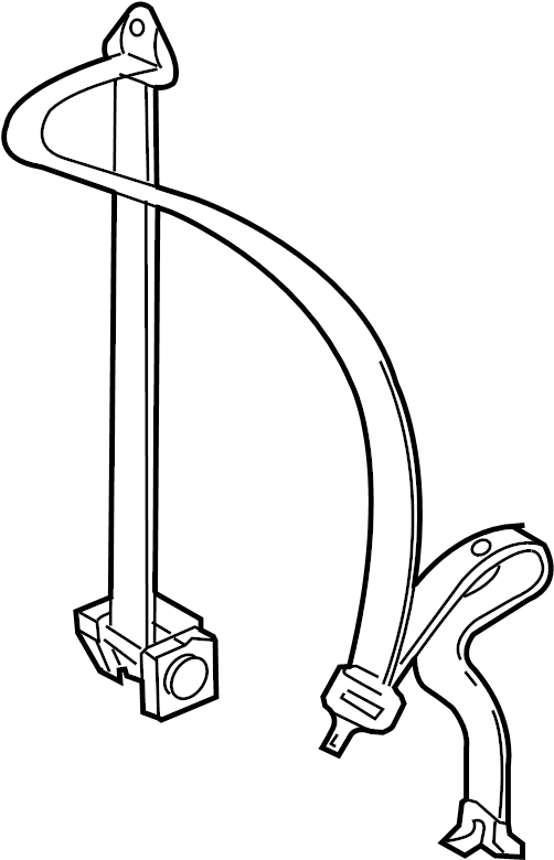 View 1J4857705LHCP Seat Belt Lap and Shoulder Belt (Front) Full-Sized Product Image