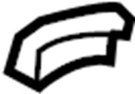 View 1J0857785CU71 Seat Belt Guide Cap Full-Sized Product Image
