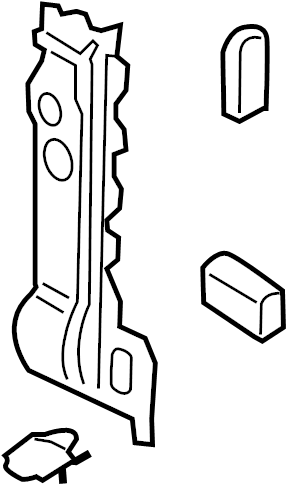 View 1J9809203 Pillar. REINFORCED. (Front, Lower) Full-Sized Product Image