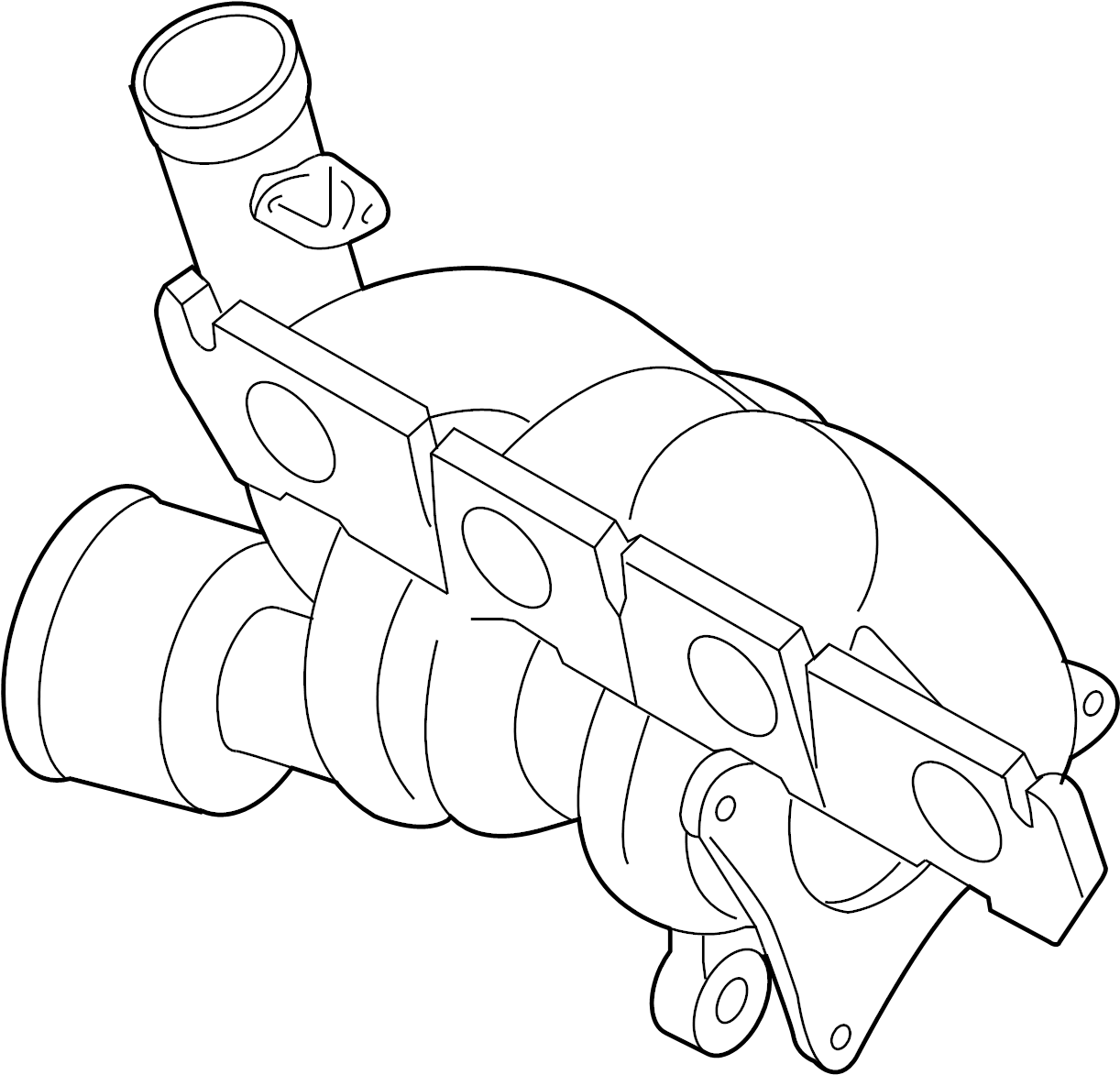 View 06F145701HX Exhaust Manifold Full-Sized Product Image