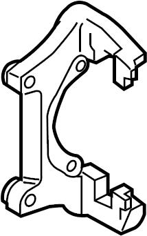 View 1K0615125F Disc Brake Caliper Bracket Full-Sized Product Image