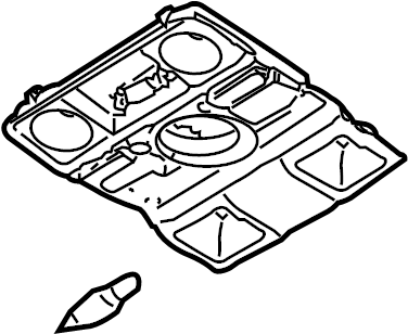 View 1K0947105RWRC Dome lamp Assembly. Light. (Front) Full-Sized Product Image