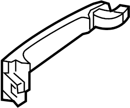 View 3B0837205F3FZ Exterior Door Handle Full-Sized Product Image